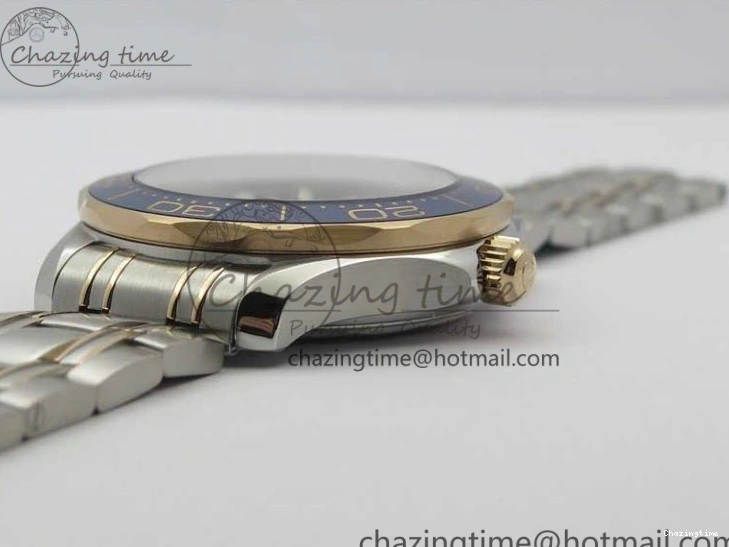 1223 2018 Seamaster Diver 300M SS RG VSF 1:1 Best Edition RG Bezel Blue Dial on SS RG Bracelet A Sleek 7925